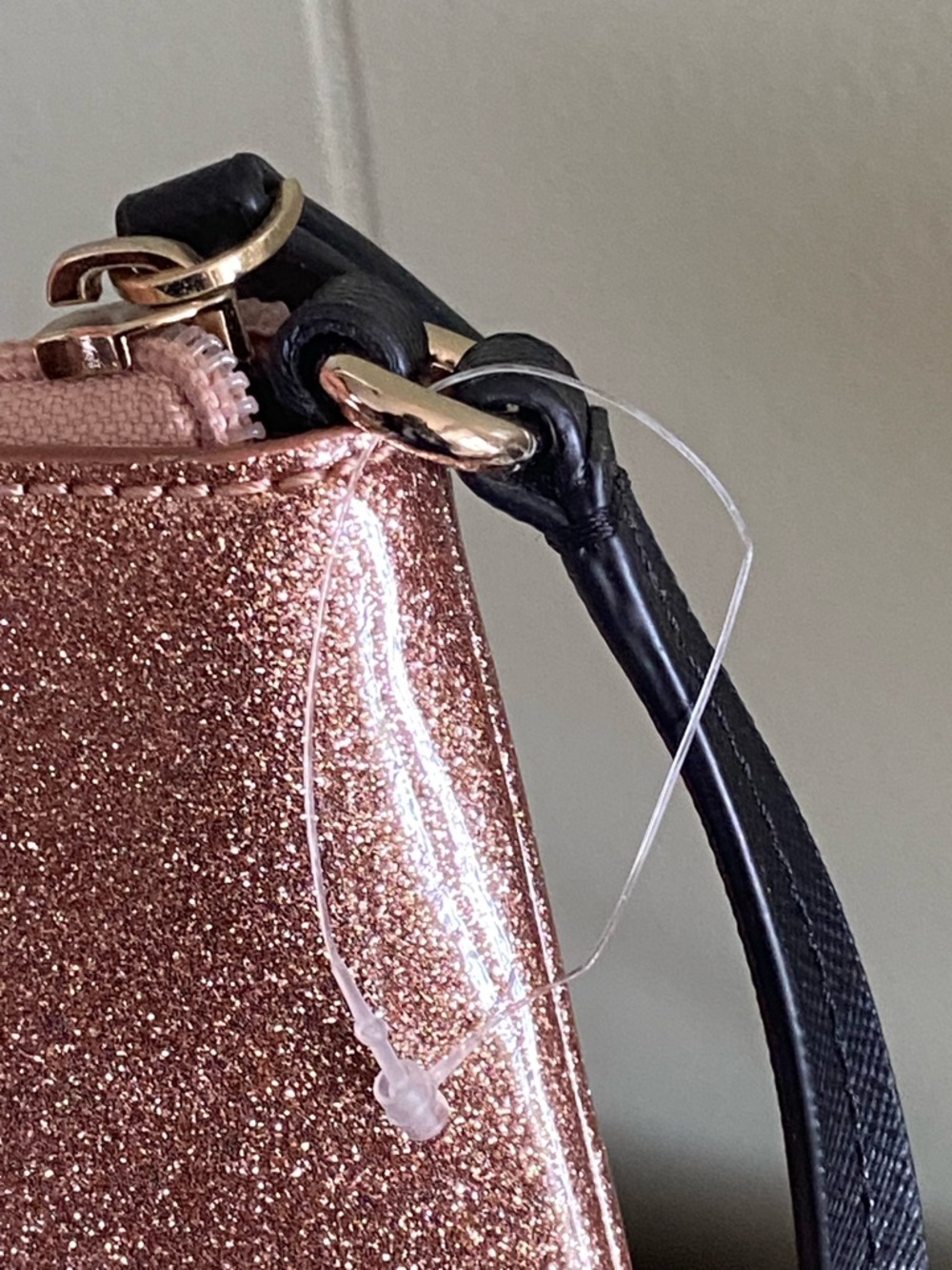 Kate Spade Mavis Street Amy Glitter Crossbody, Rose Gold NWT - Picture 7 of 8